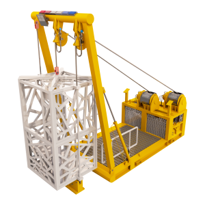 Diver Launch and Recovery System with Single Diver Basket (LARS)